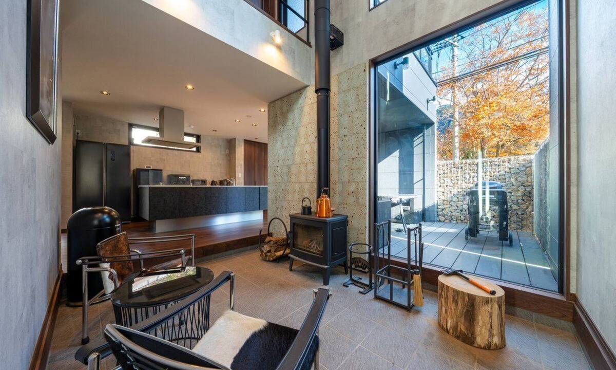 Shiobara Villa | Designer Home: Private Sauna, Wood Stove & Terrace