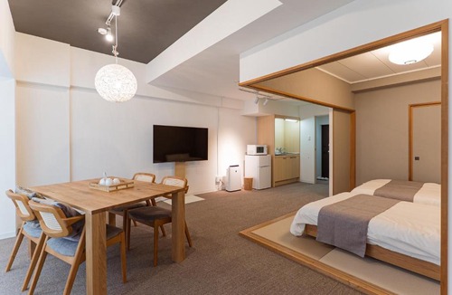 Susukino Apartment | INOVE VILLA SAPPORO - Japandi-Style Room, Easy Access to Susukino
