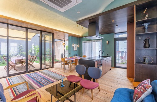 Namba House | Private House for 17 Guests | 4 Apartments | Rooftop Garden | Dotonbori 5-Min