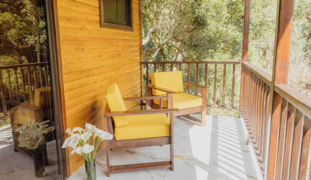 Private cabin with river and mountain view in Copey
