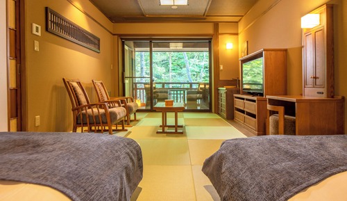 (Suite)Twin Room with Onsen (Check in15:00/out 11:00) - Dinner Time 17:30 or 20:00, Non Smoking
