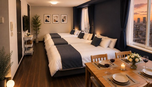 Nakano 602, NS - [Up to 6 Guests]1 Room (40sqm)/3 beds/7 min to Nearest Station/Close to Shinjuku
