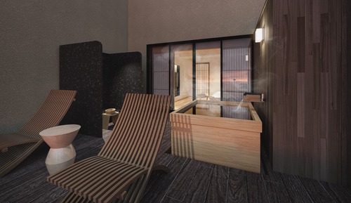 [Includes a free-flowing hot spring open-air cypress bath] Japanese-Western Double Room (46 sqm)