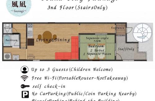Obama Apartment | Obamastay風凪小浜駅前商店街3階の隠れ家自転車旅や少人数の旅に