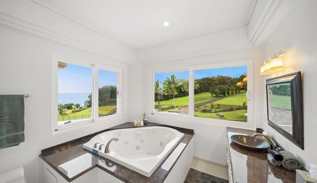 Waterfalling Estate: Oceanfront Luxury w/ Private Waterfall, Pool & More! in Ninole