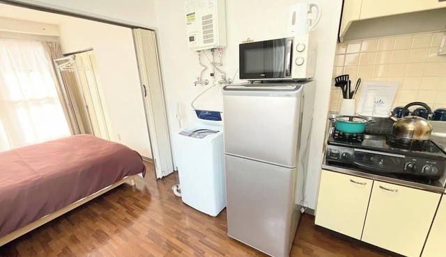 Room 303 1DK 1 double bed 1 futon 1 minute wal - Room 303 Royal Heights Kikusui Station/Sapporo Hokkaidō